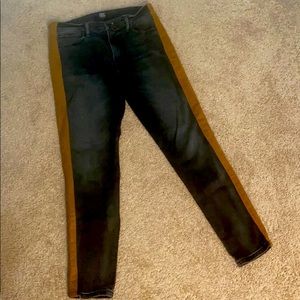 Denim Jeans Black Brown Slim Stretch 31 x 32